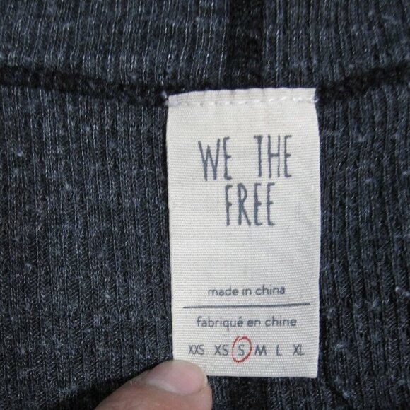 WE THE FREE Willow Thermal Women's Size Small Gray Dolman Off The Shoulder Tunic - Picture 7 of 10
